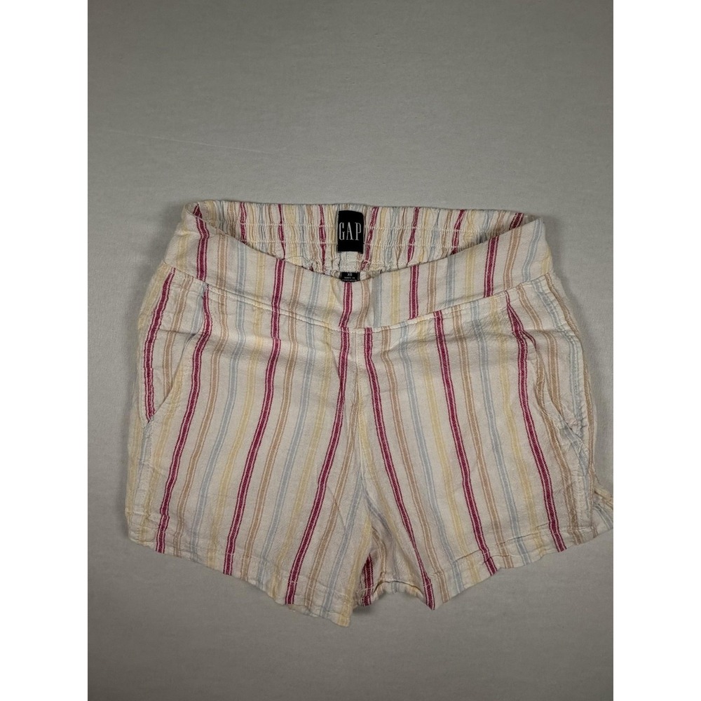 Gap Shorts Womens XS Multicolor Striped Linen Rayon Seersucker Chino Summer